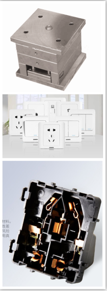 Custom Made Plastic Extension Socket Injection Mold