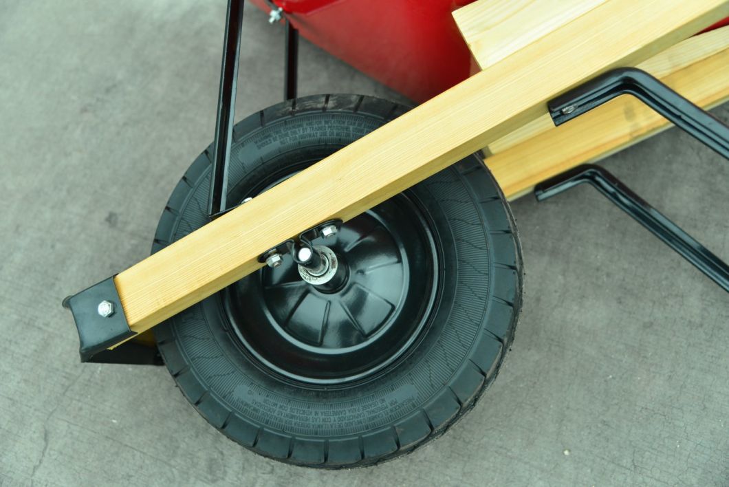 Heavy Capacity Wooden Suqare Handle America Wheelbarrow