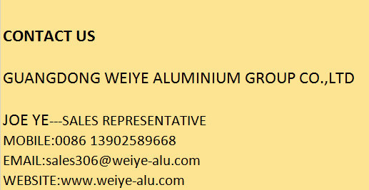 Customized Extrusion Aluminium Profile From Weiye Aluminium Factory Group