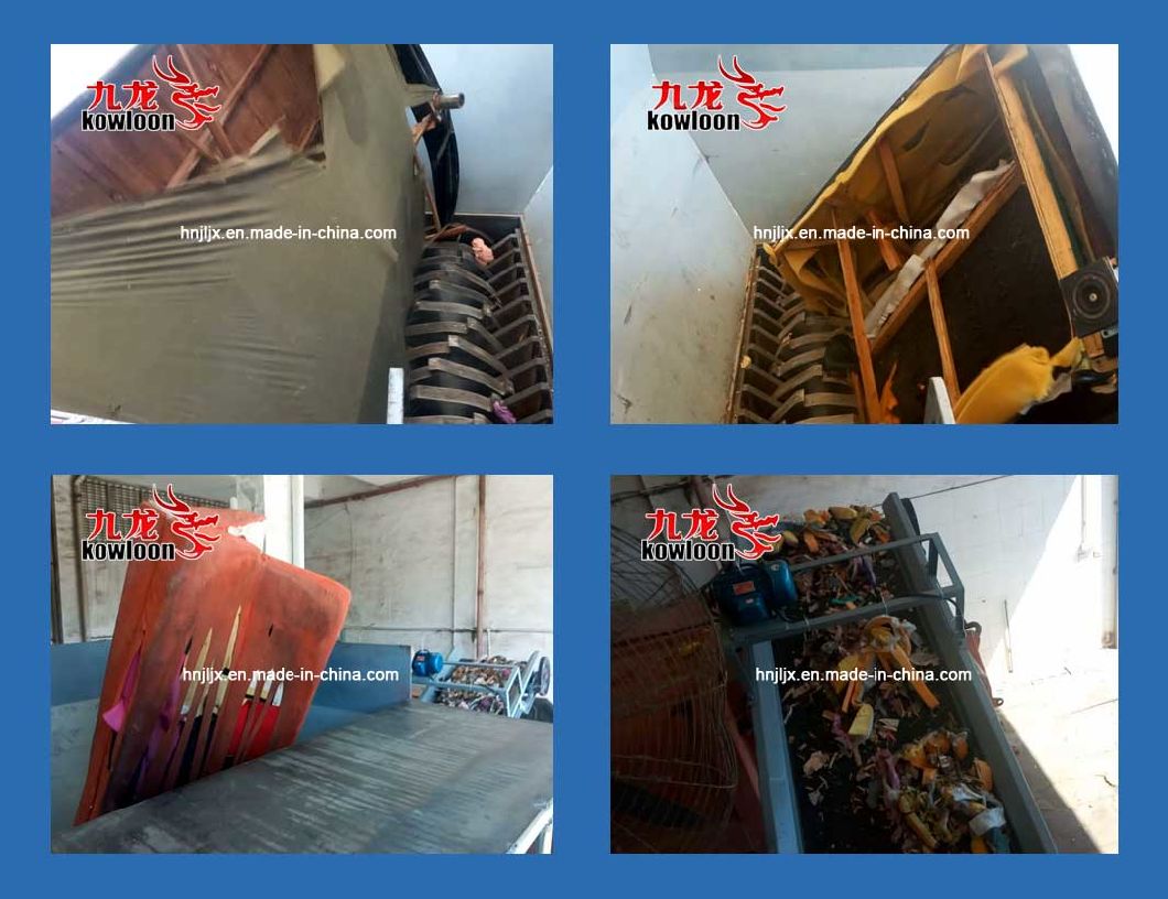 Double Shaft Machine Wood Furniture Recycling Crusher