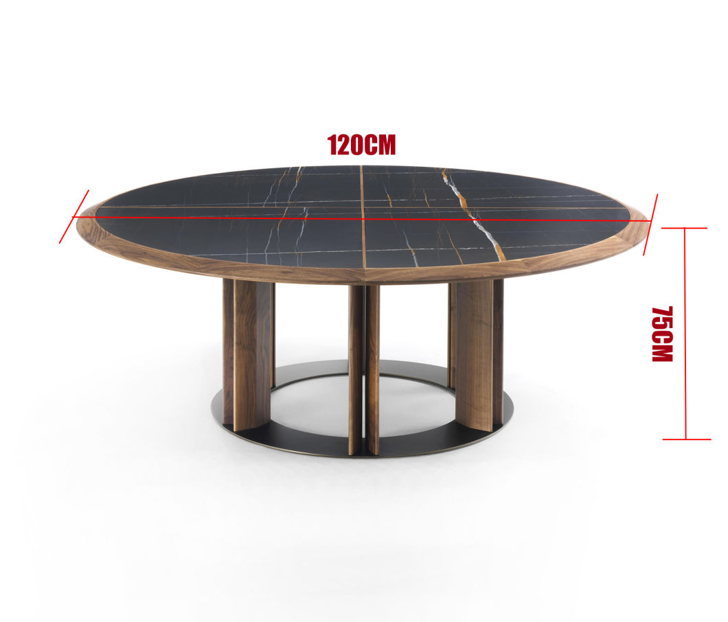 2018 Modern Marble Metal Base Restaurant Cafe Furniture Dining Table
