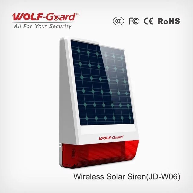 Waterproof Outdoor Wireless Solar-Power Siren Alarm Can Work as a Panel and as a SirenÂ 