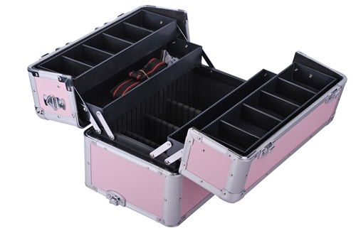 3 in 1 PRO Aluminum Rolling Makeup Case Salon Cosmetic Box Organizer Trolley Train Case