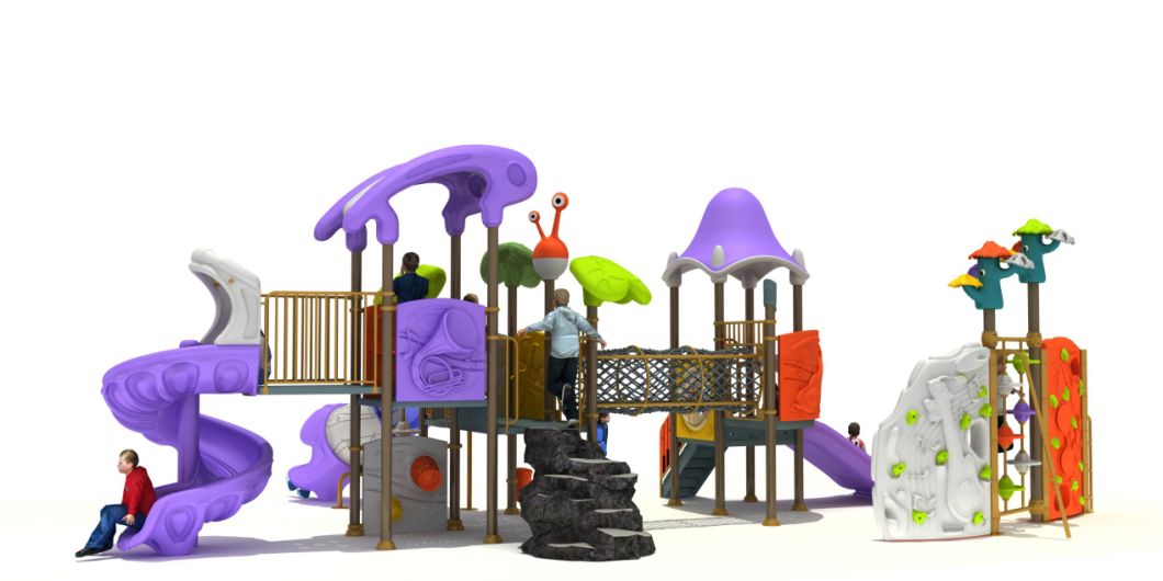 Luxury Amusement and Climber Combined Slide Outdoor Play Equipment (YL-K166-15)