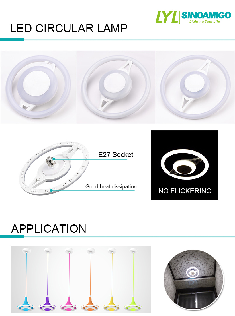 12W 16W 24W Circular Fluorescent Tube with E27 Socket