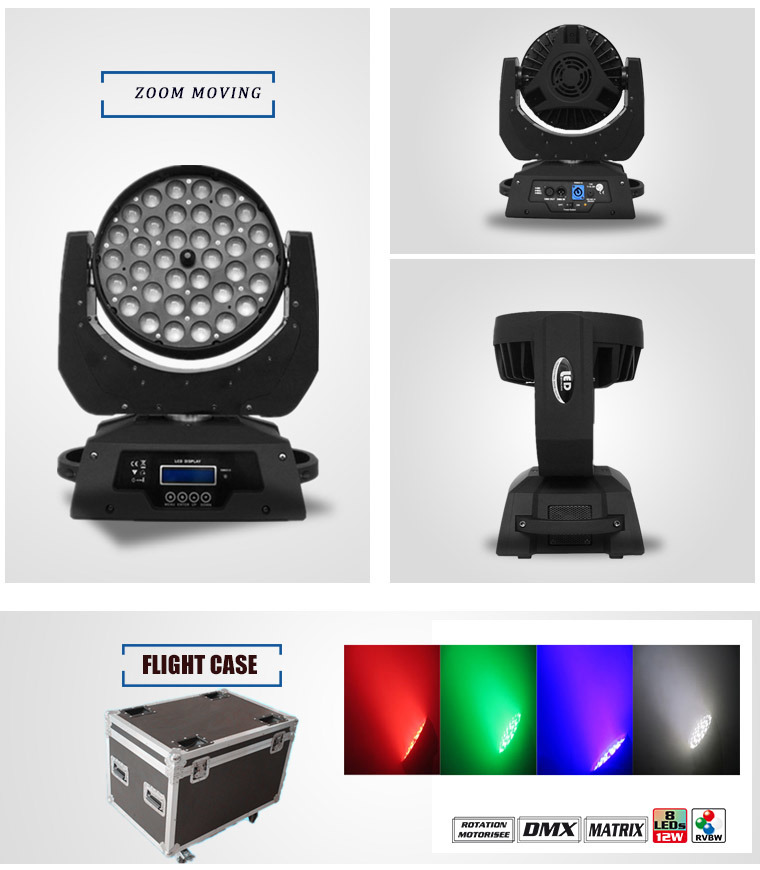 Moving Head 36*10W RGBW 4in1 Zoom Wash LED Stage Light