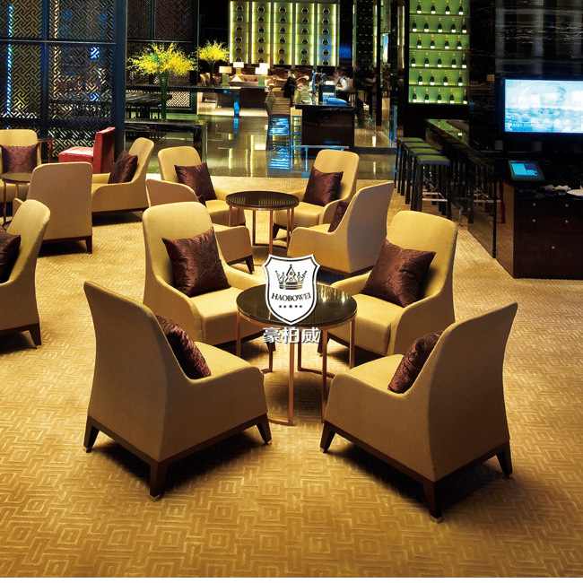 Modern 5 Star Hilton Hotel Lobby Furniture Waiting for Check-in