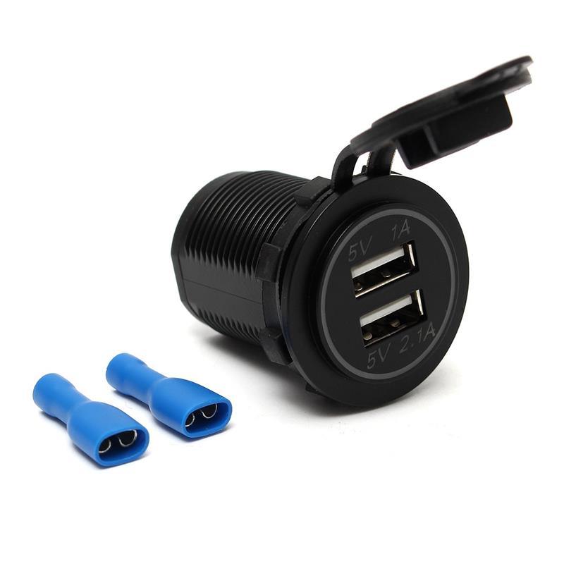 Cigarette Lighter Socket Splitter 12V Dual 2 Port USB Car Charger Power Adaptor