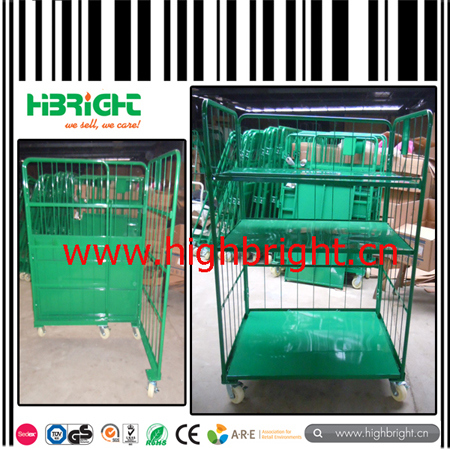 Supermarket Plastic Shopping Basket with Two Handles