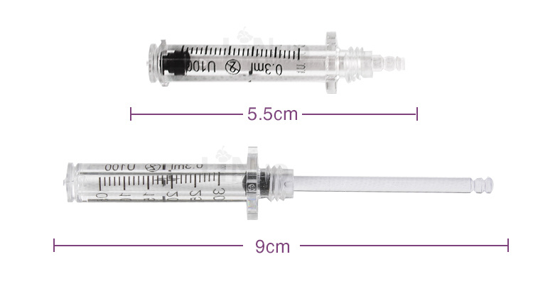 2018 Disposable Hegienic Plastic Ampoule/Syringe/Needle for Hyaluronic Acid Pen/Gun