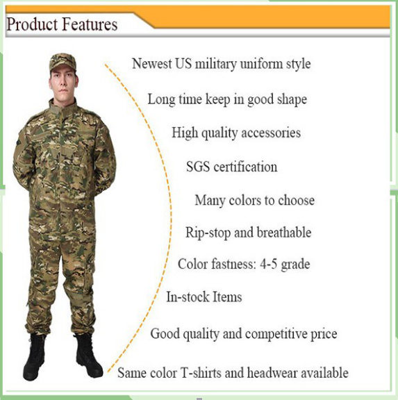 American Military/Army ACU Field Combat Multicam Security Uniform