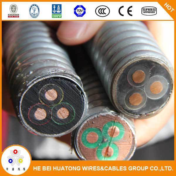 UL Certification Copper Conductor EPDM Insulation 5kv Armored Round/Flat Esp Cable/Submersible Oil Pump Cable 3*10mm2 3*16mm2