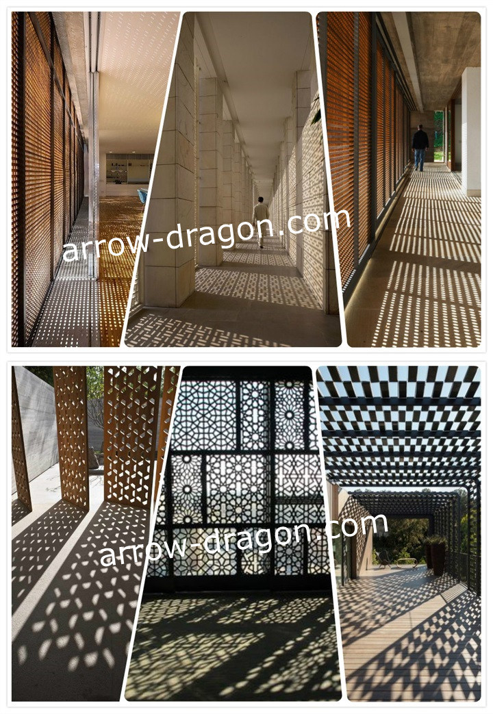 Stainless Steel/ Brass/ Aluminum Perforated Carved Screen Panels for Room Divider