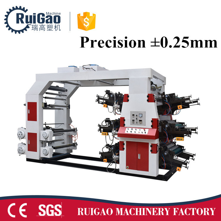 High Speed 6 Colors Paper Flexo Printing Machine for Plastic Bag