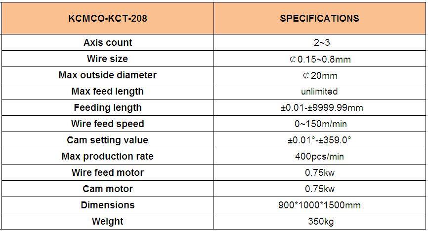 KCMCO-KCT-208 CNC Compression Spring Coiling Machine&Spring Coiler