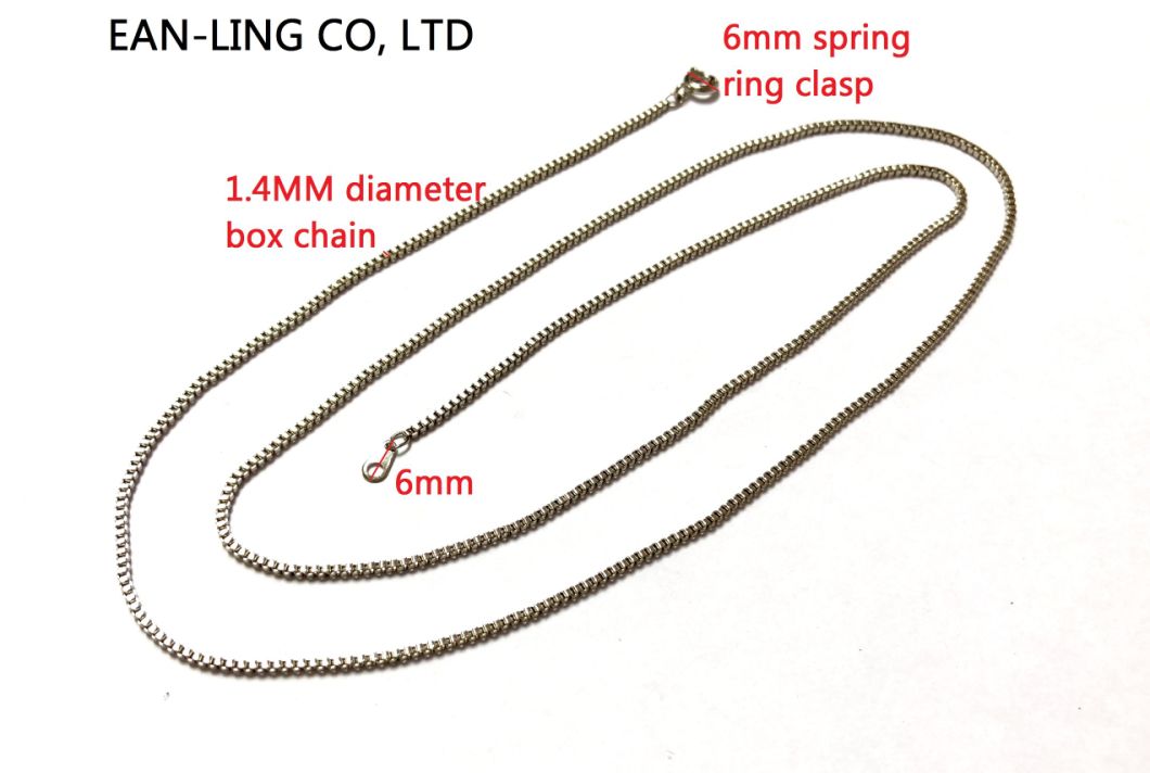 1.4mm Iron Box Chain Crafted Necklace