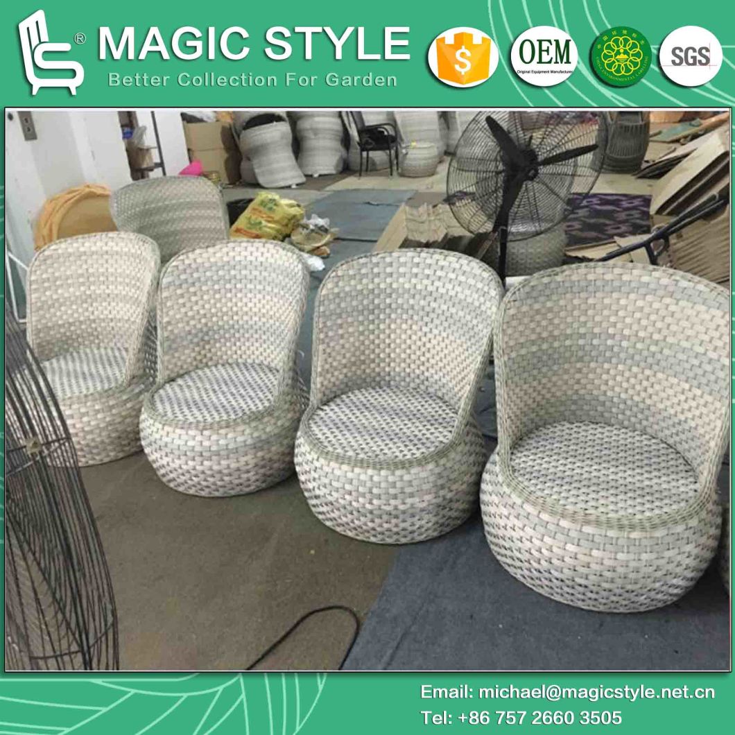 Swan Coffee Set Rattan Sofa P. E Wicker Sofa Rattan Coffee Sofa Coffee Table (MAGIC STYLE)