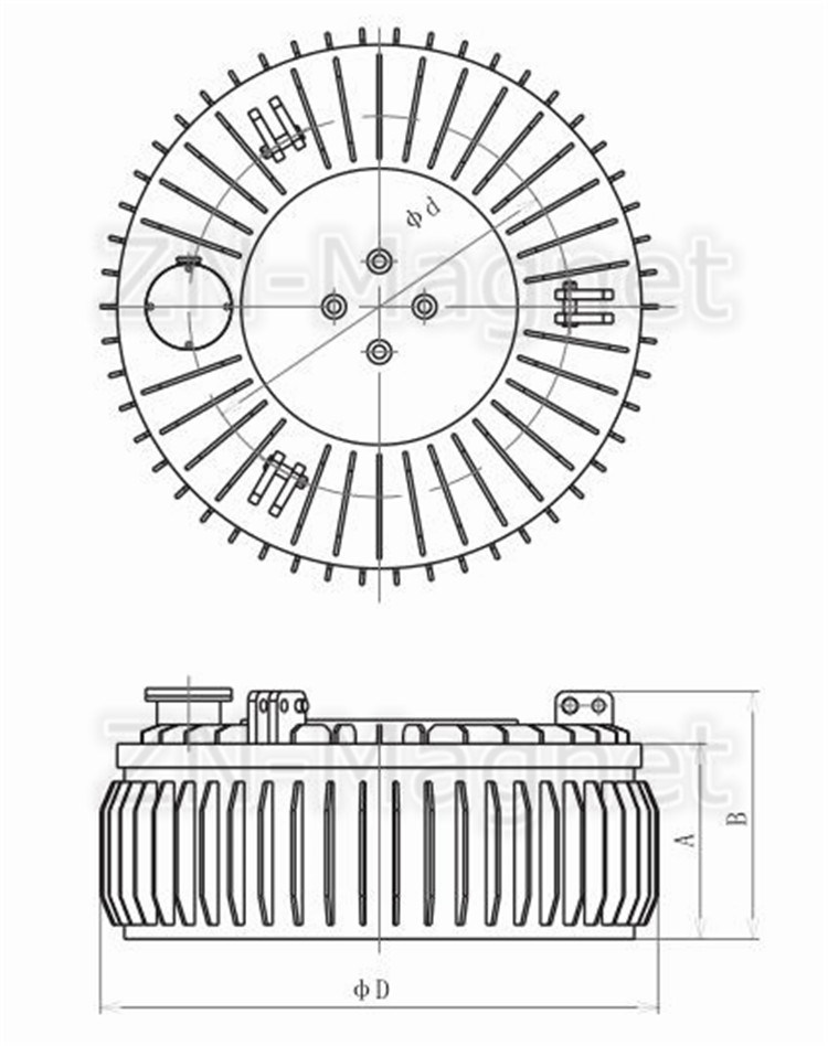 Natural Cooling Hanging Type Electromagnetic Separator Series Rcdb-3