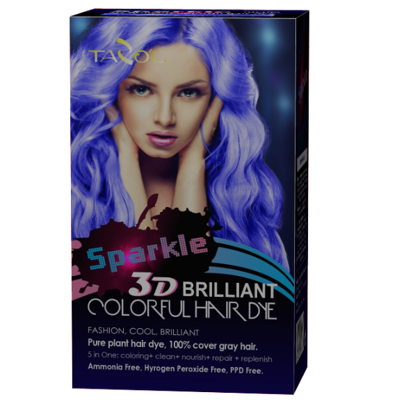 2016 Newest Sparkle 3D Brilliant Colorful Hair Color Cream