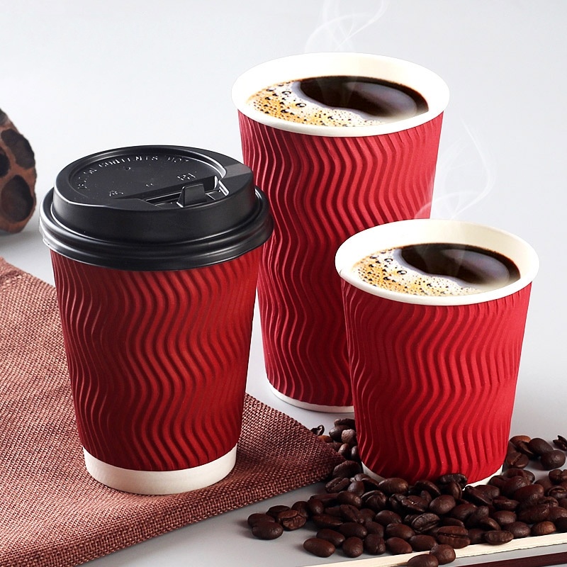 Wholesale Printed Disposable Eco-Friend Double Wall Hot Coffee Paper Cups