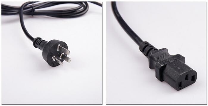 Euro Schuko Plug 3 Round Pin to IEC320 C13 AC Power Cord 1.8m