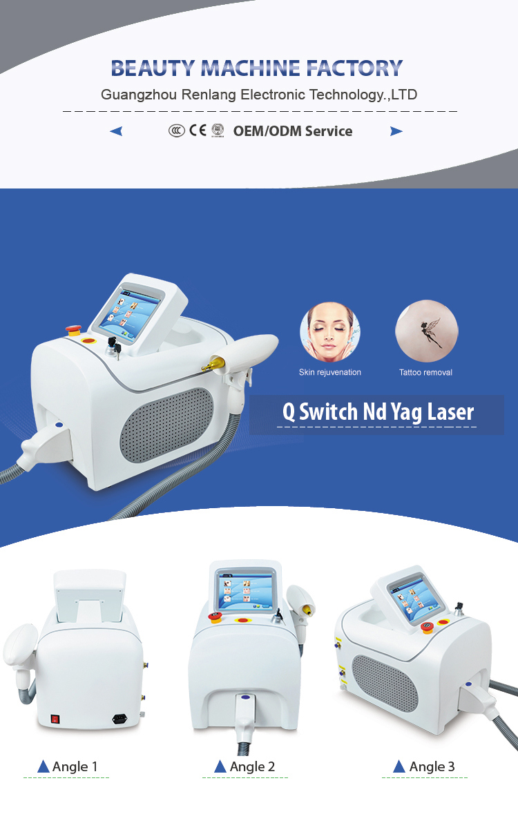 Q Switch ND YAG Laser Tattoo Removal Machine