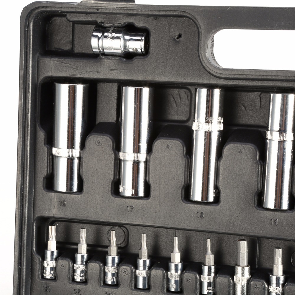 94PCS/Set Socket Ratchet Torque Wrench Extension Bar Drill Bits Automobiles Repair Tools Kit Multifunction Repair Hand Tool Kit