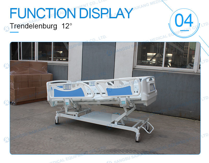 Electric Pediatric Metal Adjustable Hospital Bed with Table