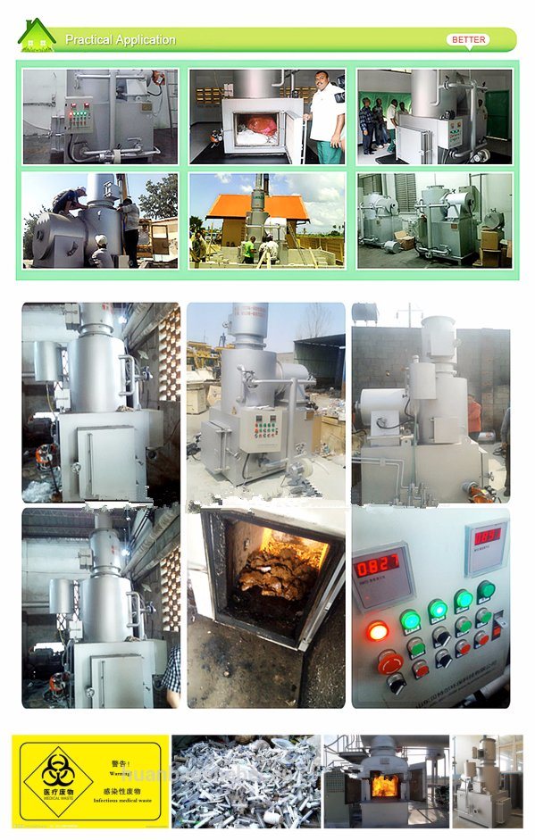 Factory Price Burning 50kg/Hour Hospital Medical Waste Incinerator