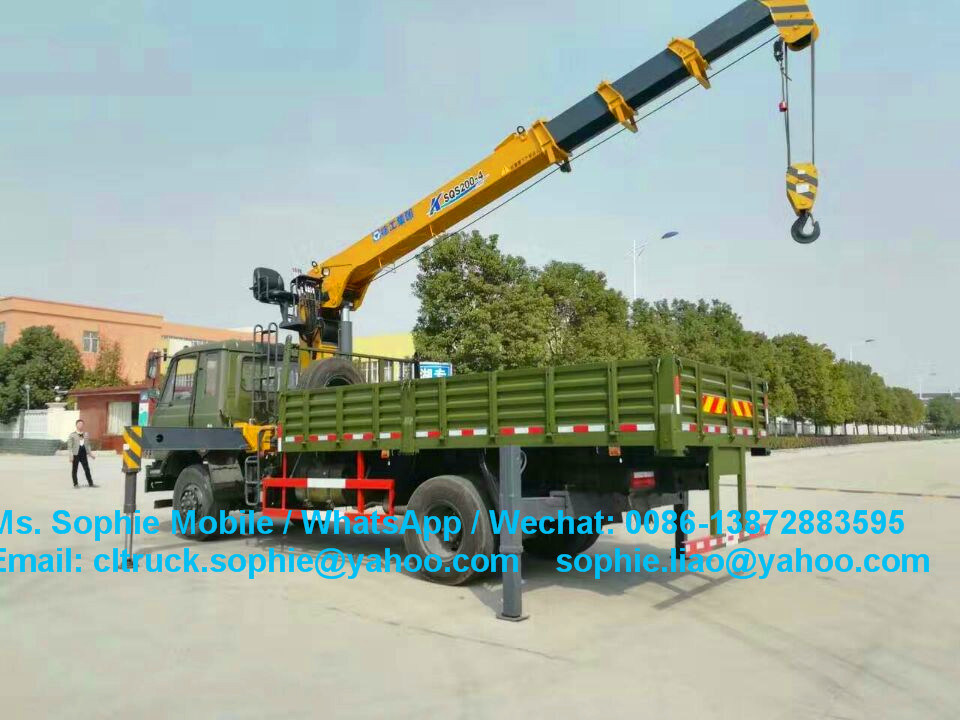 Dongfeng 4X4 Military Truck Mounted Crane 3ton Knuckle Crane Truck