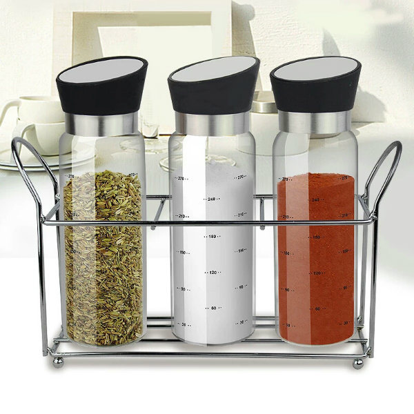 High Quality 160ml Glass Spice Bottle with Shelf