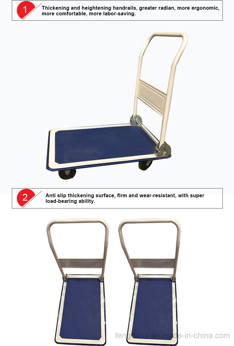 Steel Platform Hand Truck with Rolling Caster