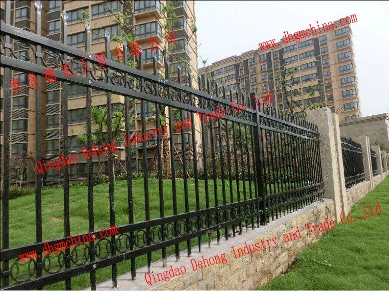 Custom Cheap Wrought Iron Steel Picket Fence