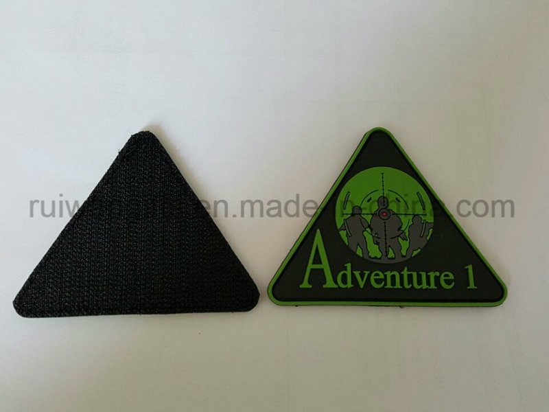 Custom PVC Rubber Magic Tape Patch for Woven Label