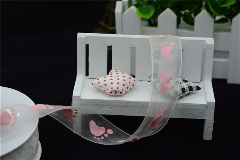 Wholesale Printed Gift Packaging Organza Ribbon with Colors