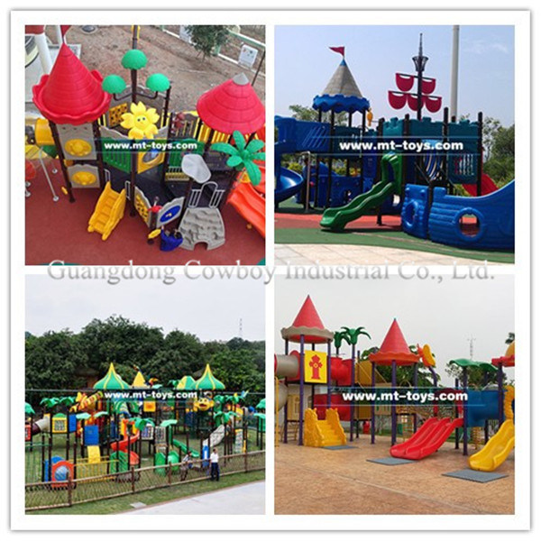 Kids Play Set Outdoor Playground Equipment Plastic Slides for Sale