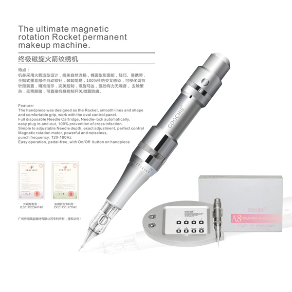 2015 New Arrival Goochie A8 Permanent Makeup Tattoo Machine