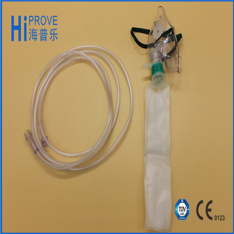 Disposable PVC Non Re-Breathing Oxygen Mask with Reservoir Bag