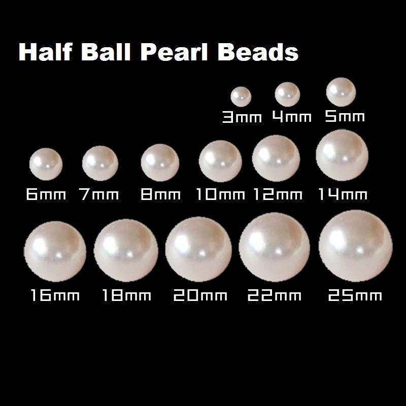 Round White Pearl ABS Plastic Button