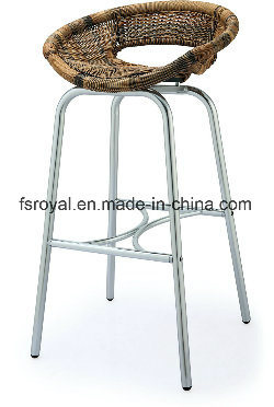 Outdoor Bistro Aluminum Plastic Wicker Bar Stools