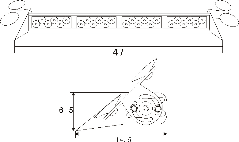 Car LED Visor Warning Light (SL662-V)