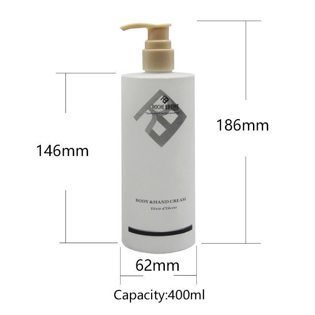 400ml Pet Shampoo Cylinder Round Shape Saddle Shape Lotion Pump Plastic Shower Gel Empty Bottle