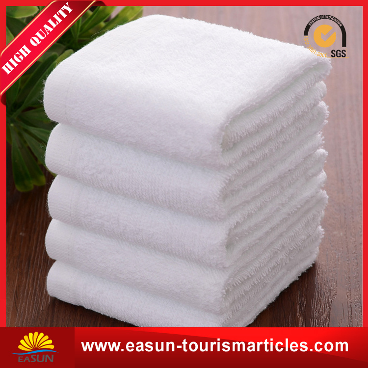 Towel Factory Plain Solid Cotton White Hotel Towel for Airplane