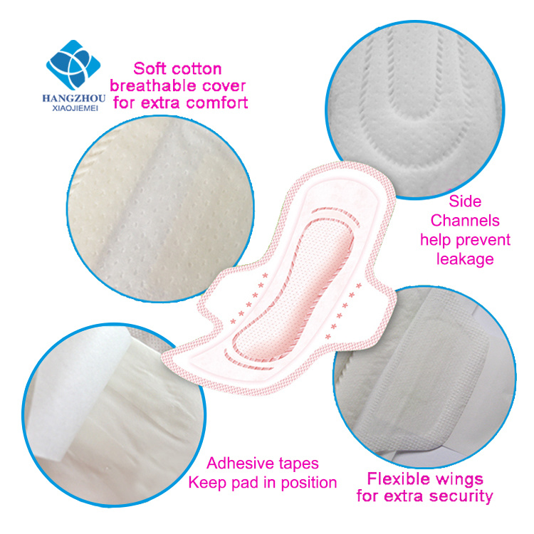 OEM Brand 260mm Lady External Use Regular Scented Sanitary Napkin with Skin Care Product