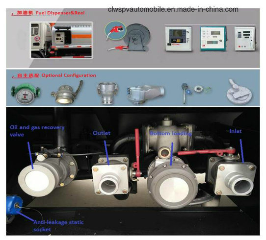 Dongfeng 4*2 Oil Tank Fuel Bowser Truck 5000L Refuel Tank Truck