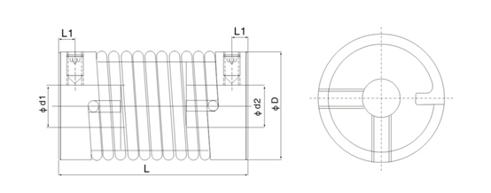 Lp Series Metal Coiled Spring Torque High Response Flexible Encoder Couplings