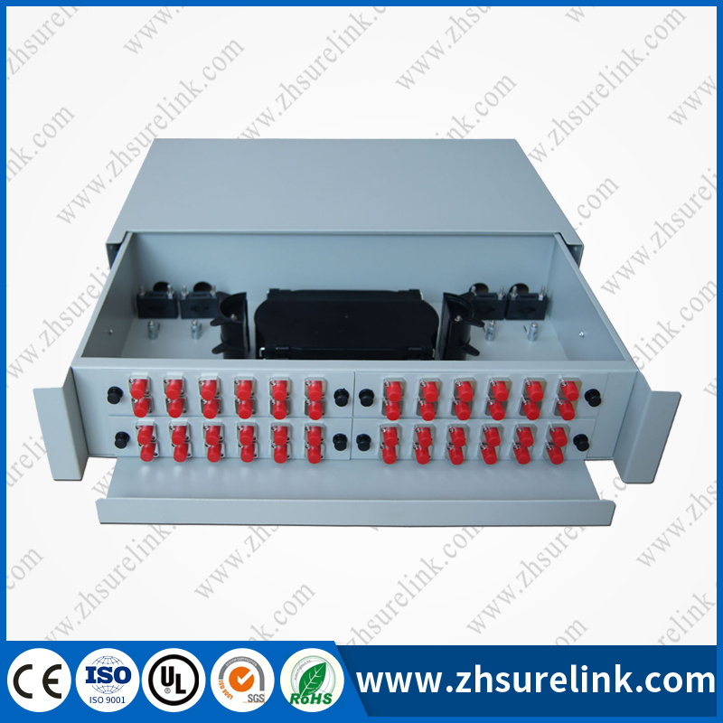 24 Port Slidable Rack Mounted Patch Panel ODF (2U)