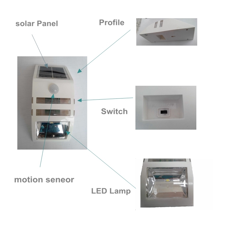 (Hm-0505CB) Garden/Home/Stair Mini Solar Wall Light