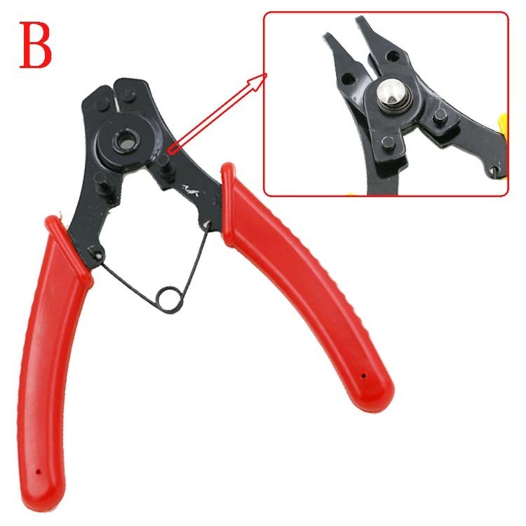 4 in 1 Flexible Head Circlip Plier Snap Ring Pliers Circlip Combination Retaining Clip Hand Tool Set