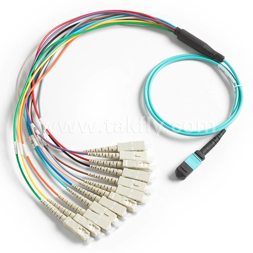 MPO-Sc/LC Fiber Optic Assembly Breakout Fanout Cable Patch Cord